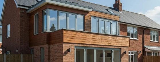 Modern two-storey extension on a Cardiff home showcasing architectural beauty and home improvement