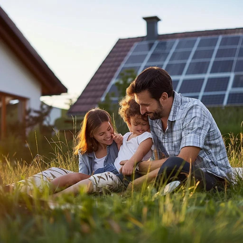 Family reviewing energy‑efficient home features in Cardiff